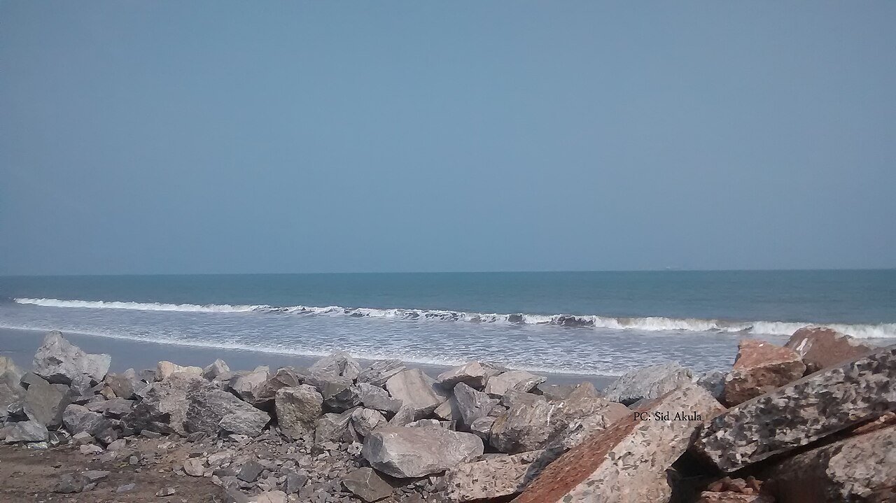 Kakinada beach during the evening
