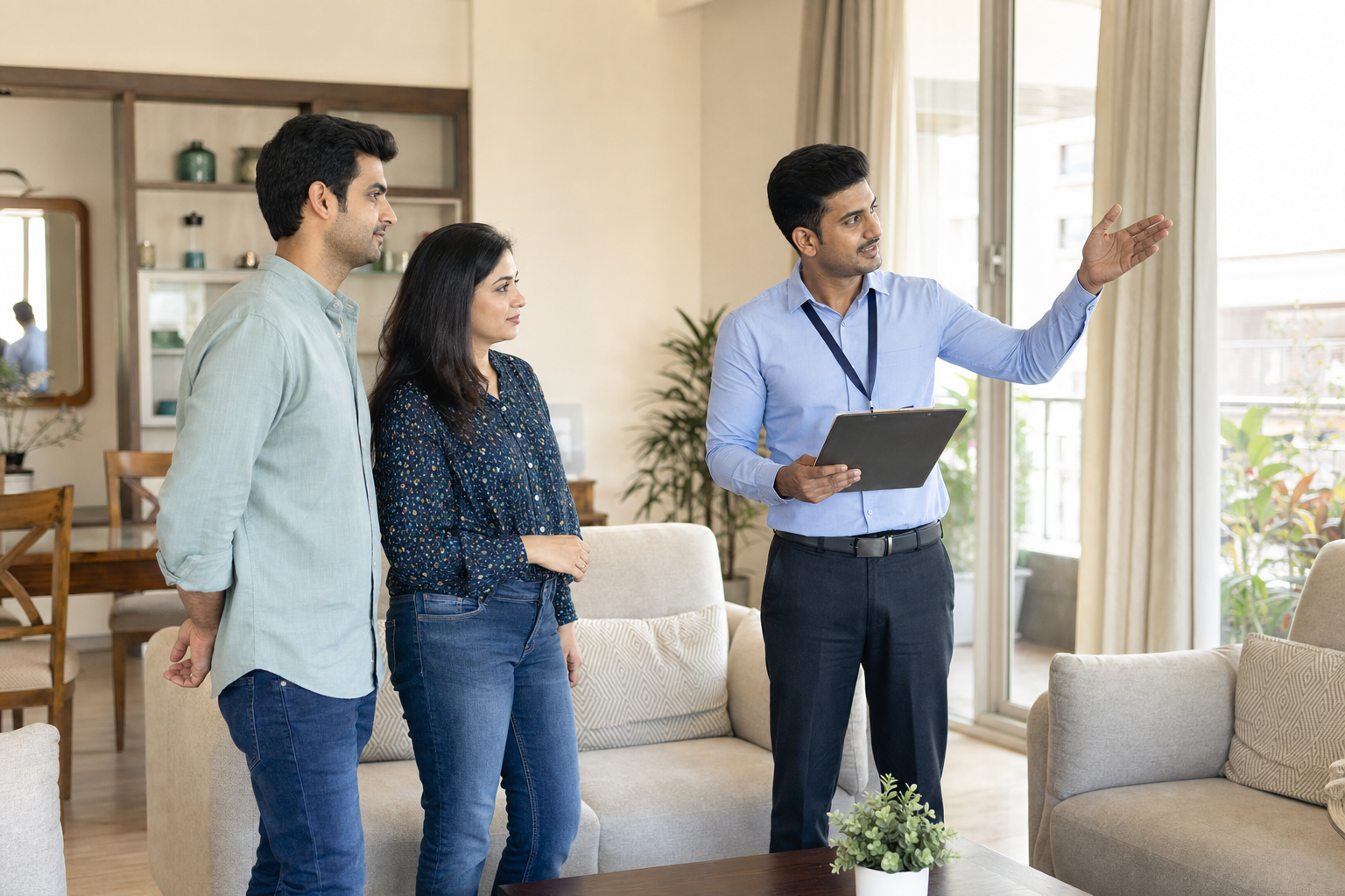 Professional conducting a pre-move survey
